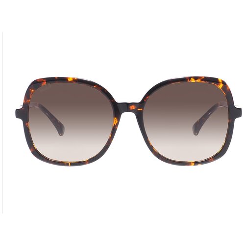 фото Солнцезащитные очки max mara 0020-d 52f, квадратные, оправа: пластик, градиентные, с защитой от уф, коричневый