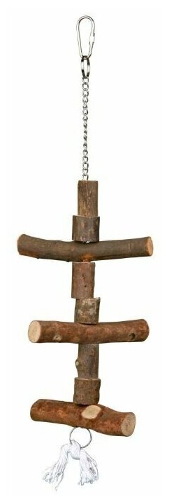 Trixie игрушка для попугая деревянная, на цепочке 40 см - фотография № 9