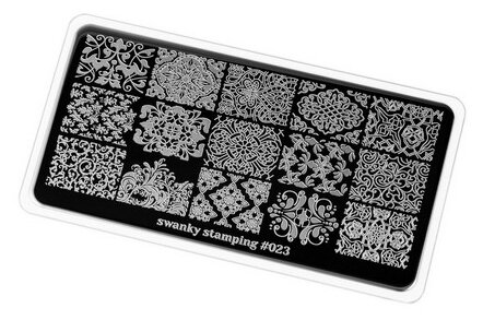 Swanky Stamping пластина 023 12 х 6 см black