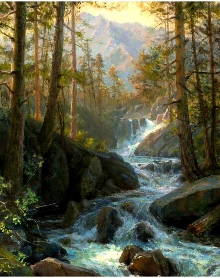 Картина по номерам Водопад в лесу 40х50 см Hobby Home