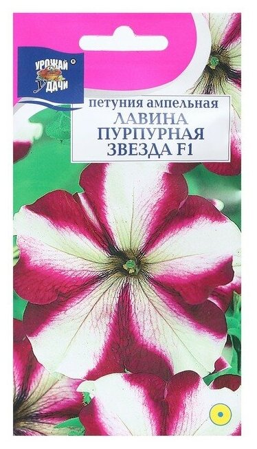 Семена цветов Петуния ампельная "Лавина Звезда Пурпурная F1", 10 шт. в амп.