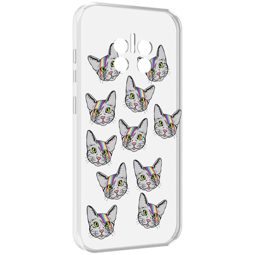 Чехол MyPads кот-с-молнией-на-лбу для Doogee V11 задняя-панель-накладка-бампер чехол mypads кот с молнией на лбу для oukitel wp16 задняя панель накладка бампер