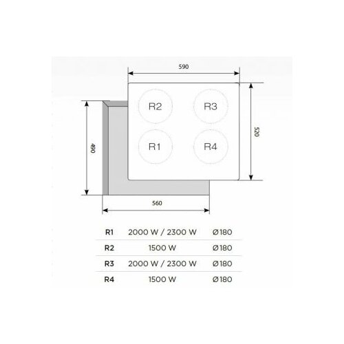 Индукционная варочная поверхность Lex EVI 640-1 черный