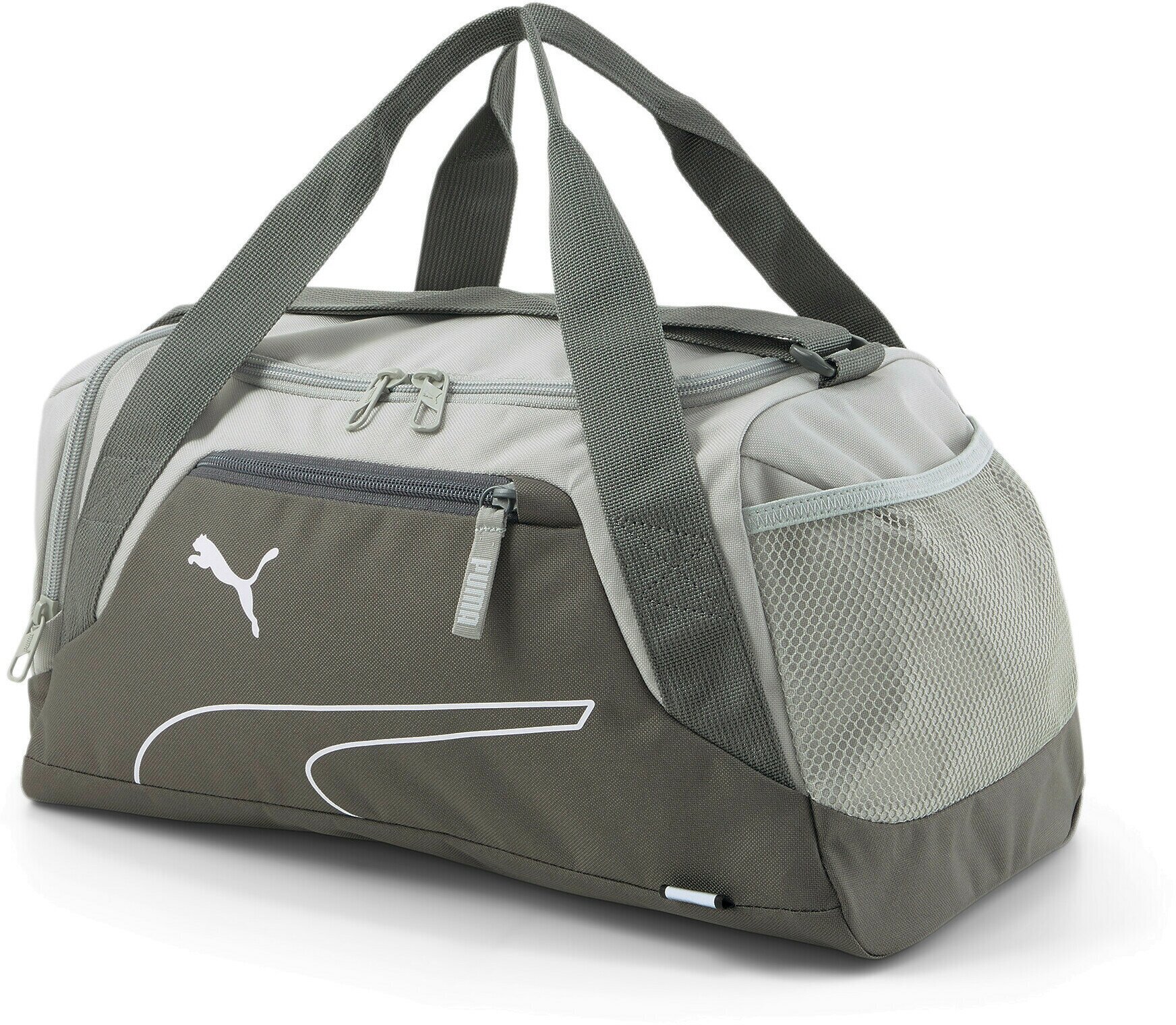 Сумка Puma Fundamentals Sports Bag Xs темно-зеленый - фотография № 2