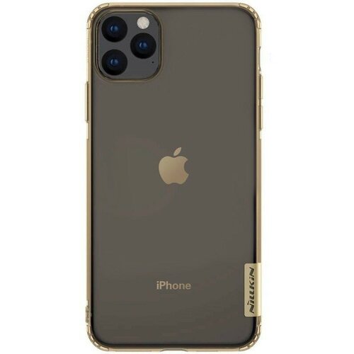 Накладка силиконовая Nillkin Nature TPU Case для Apple iPhone 11 Pro Max прозрачно-золотистая