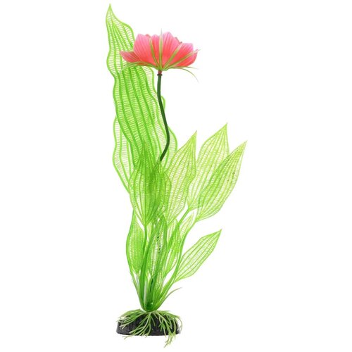 Растение для аквариума Barbus Апоногетон Мадагаскарский с цветком, пластиковое, высота 20 см