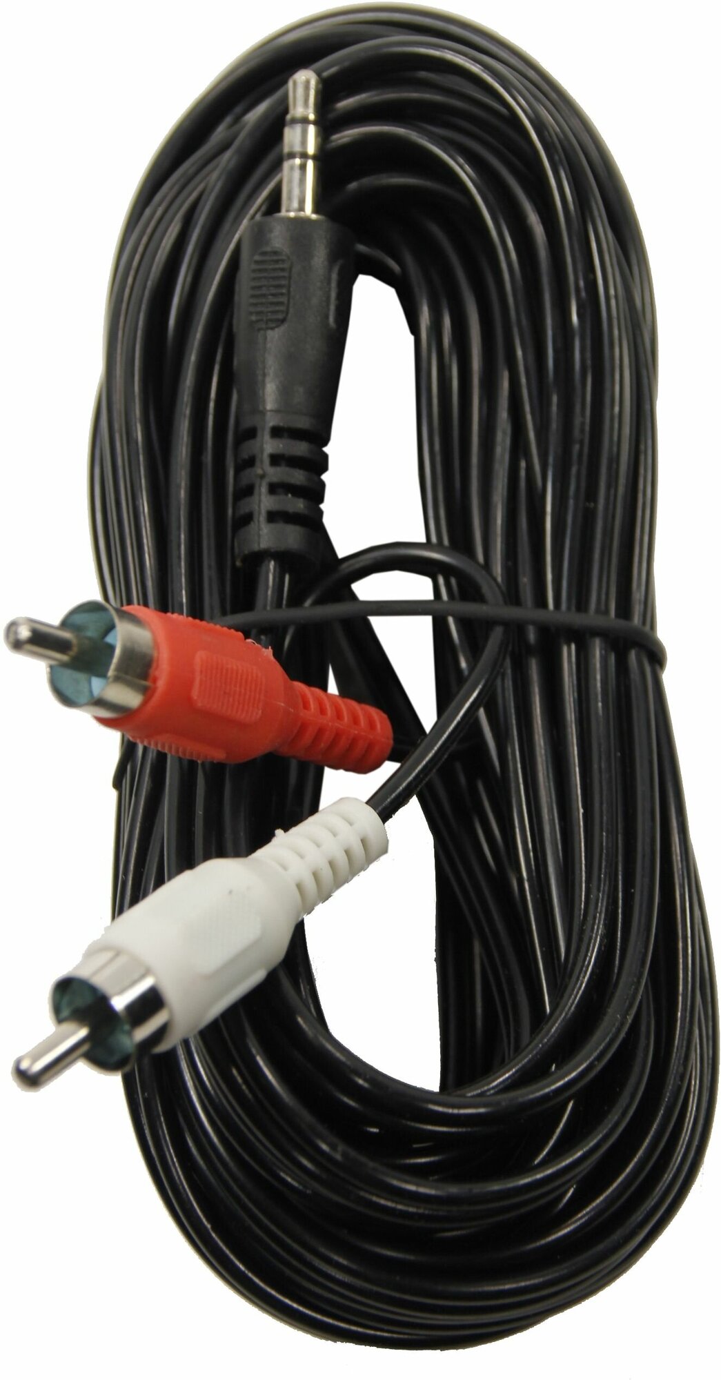 Аудио кабель AUX, переходник TWIST: тюльпаны 2RCA-3.5 мм mini jack, 5 метров