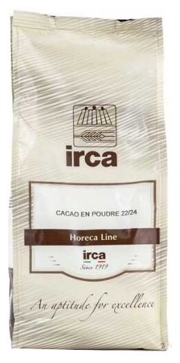 IRCA Какао-порошок алкализованный 22-24%, пакет, 1 кг