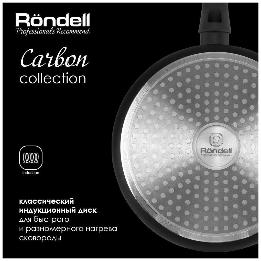 Сковорода 28х6,9 см Carbon Rondell RDA-1698 - фотография № 9