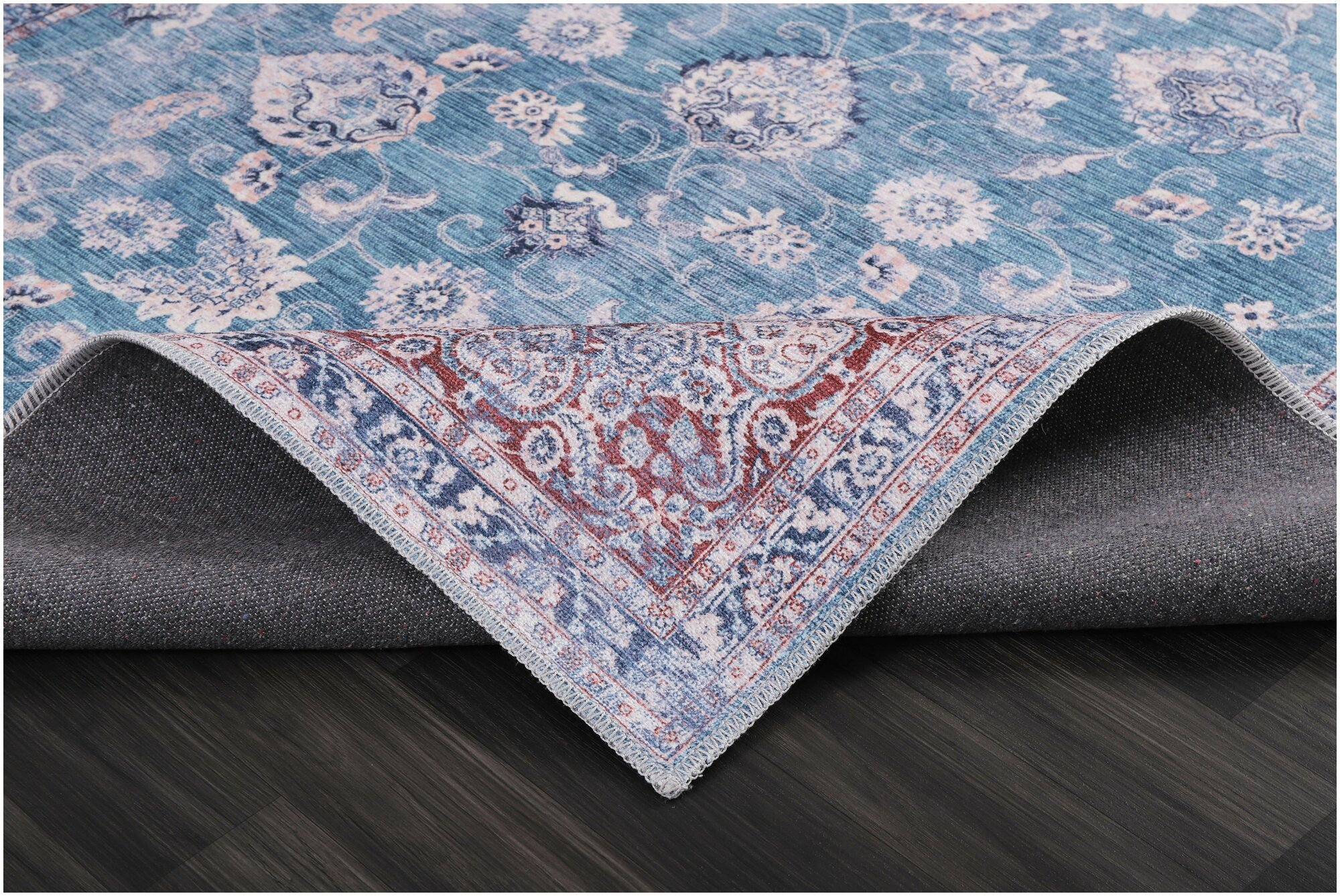 Ковер для бильярдной, для коридора хлопковый, ковер турецкий килим, DivaHome,2.0X 2.9 м, с оригинальным орнаментом.
