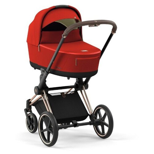 фото Коляска для новорожденных cybex priam iv autumn gold на шасси rosegold