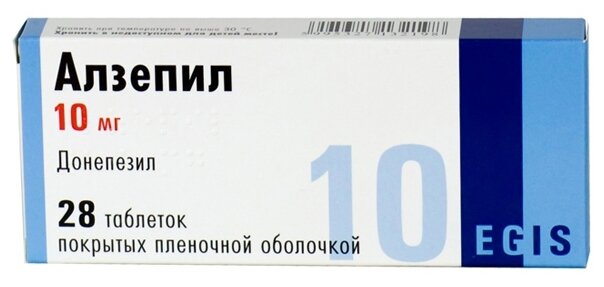 Алзепил таб. п/о плен., 10 мг, 28 шт.