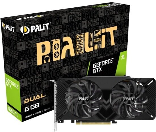 Видеокарта Palit GeForce GTX 1660 Ti DUAL 6G