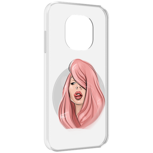 Чехол MyPads лицо-девушки-с-розовыми-волосами женский для Blackview BL8800 / BL8800 Pro задняя-панель-накладка-бампер