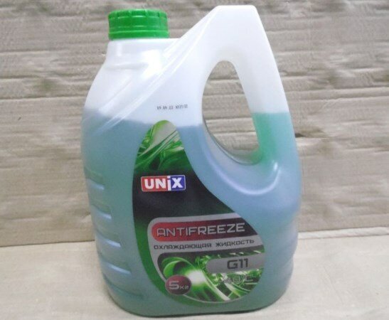 фото Антифриз UNIX (-40C) G11 зеленый (5кг)