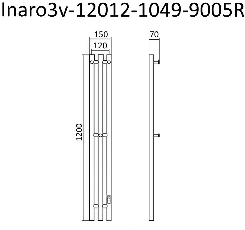 Электрический полотенцесушитель Маргроид Inaro3v-12012-1049-9016R - фото №16