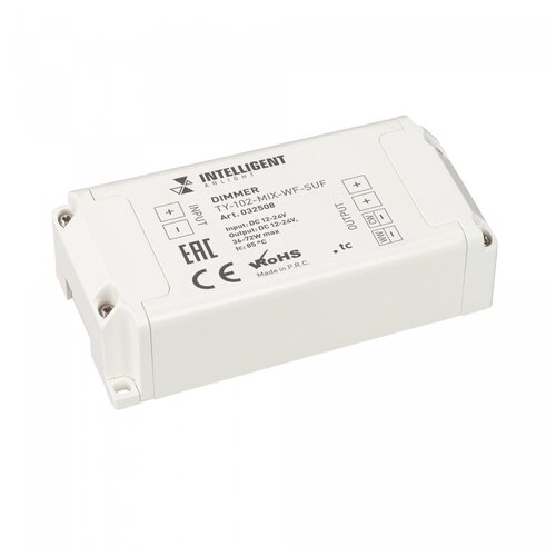 INTELLIGENT ARLIGHT Диммер TY-102-MIX-WF-SUF (12-24V, WI-FI, 433MHz, 2x3A) (IARL, IP20 Пластик, 3 года)