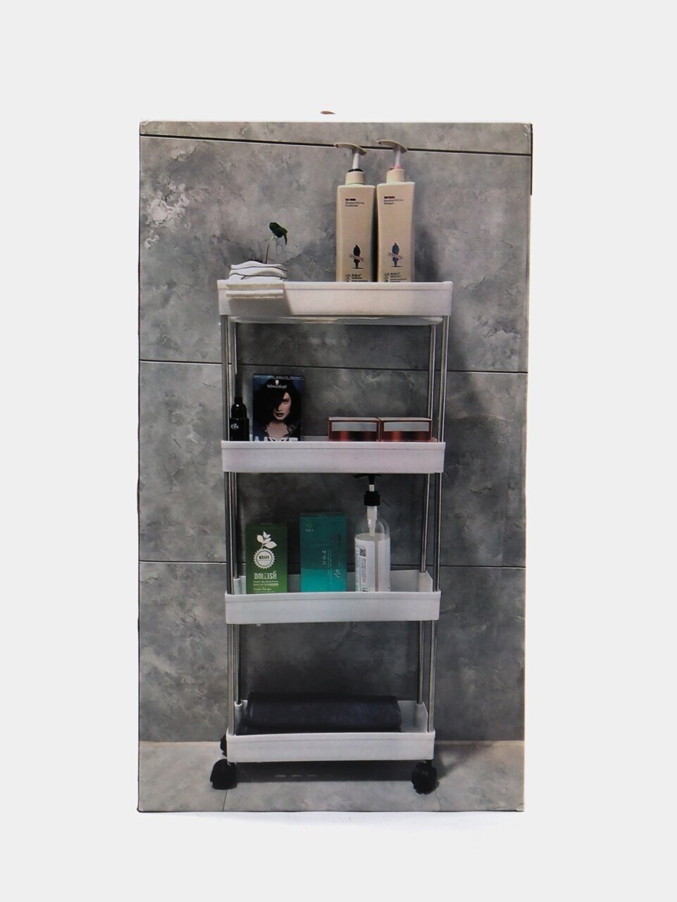 Универсальная этажерка, этажерка на колёсиках для ванной/для кухни, напольная этажерка, стеллаж