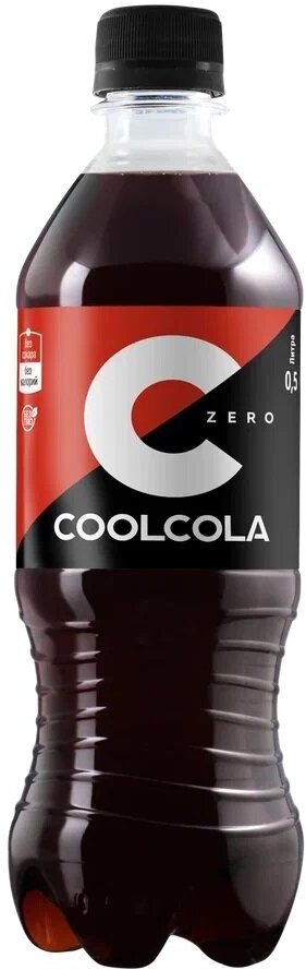 Напиток "Кул Кола без сахара" ("Cool Cola Zero") безалкогольный сильногазированный, ПЭТ 0.5 (упаковка 12шт)