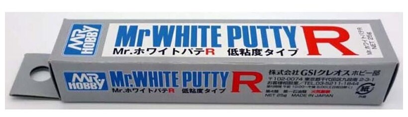 Шпаклевка для сборных моделей жидкая P-123, Mr. White Putty R, 25 гр, MR.HOBBY (Япония)