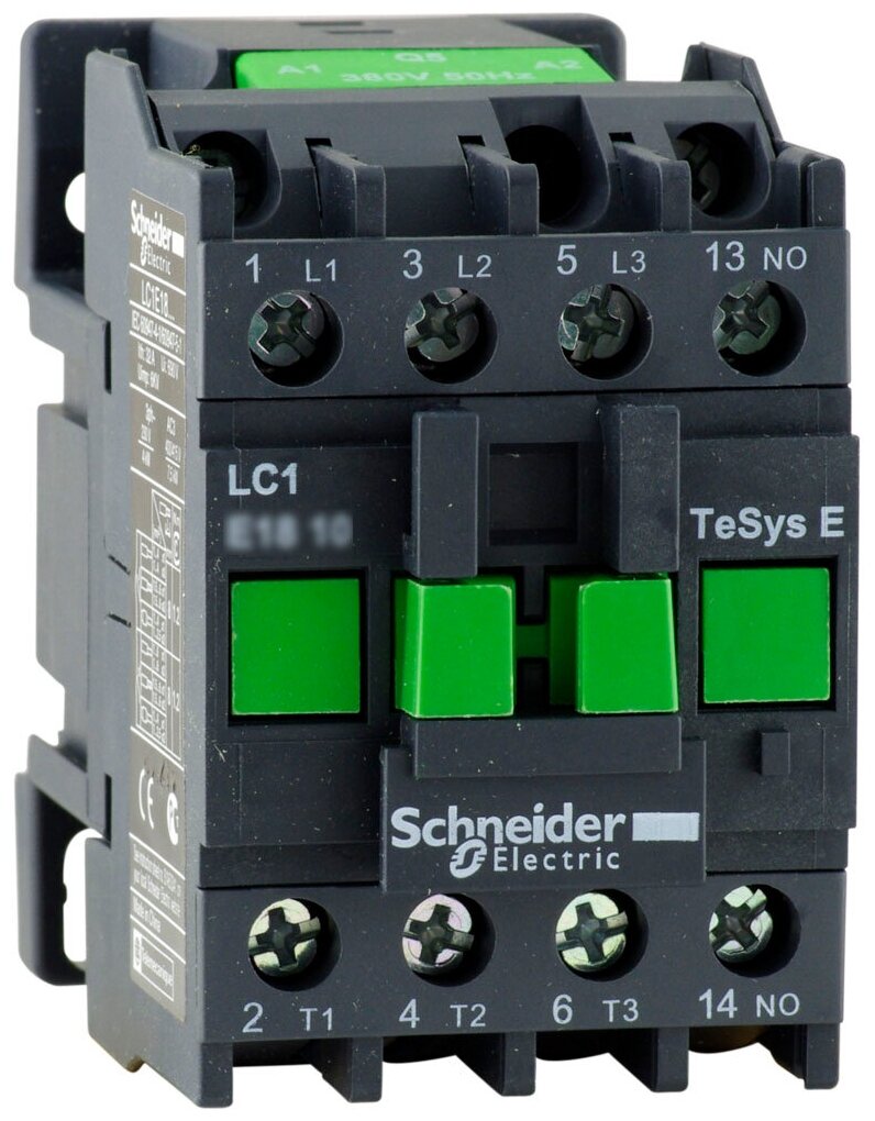 Контактор 3п 9А 1НО 220В AC TeSys E SchE, SCHNEIDER ELECTRIC LC1E0910M5 (1 шт.)