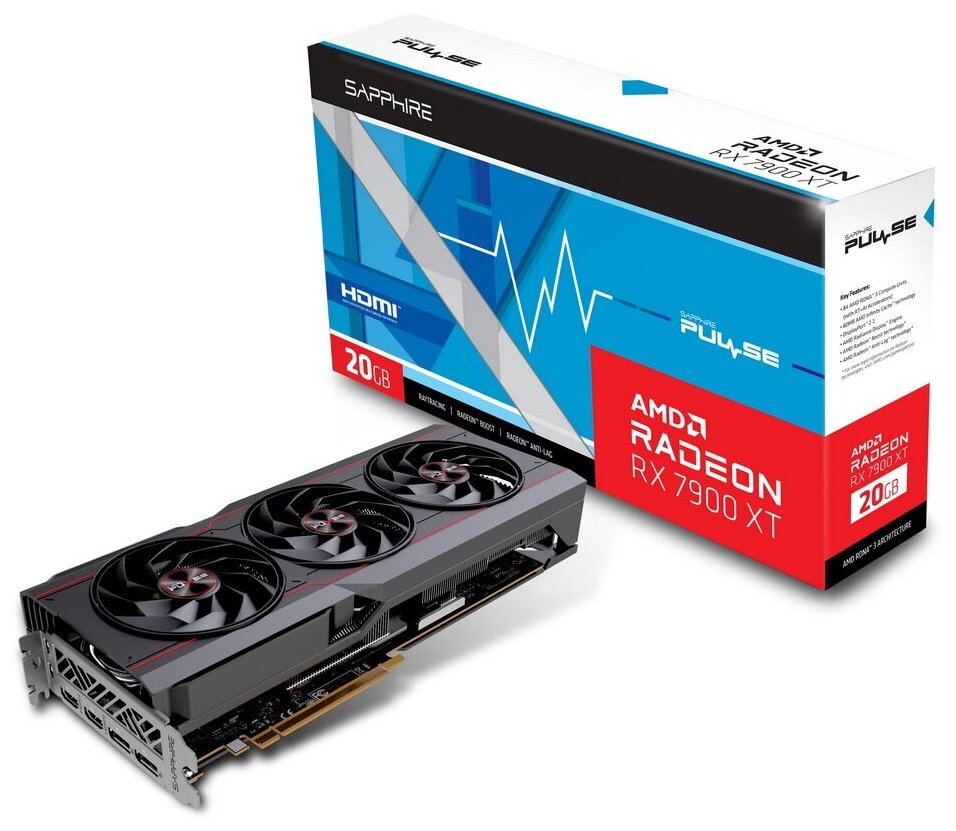 Видеокарта Sapphire RX7900XT GAMING OC 20GB GDDR6 HDMIx2 DPx2 LITE