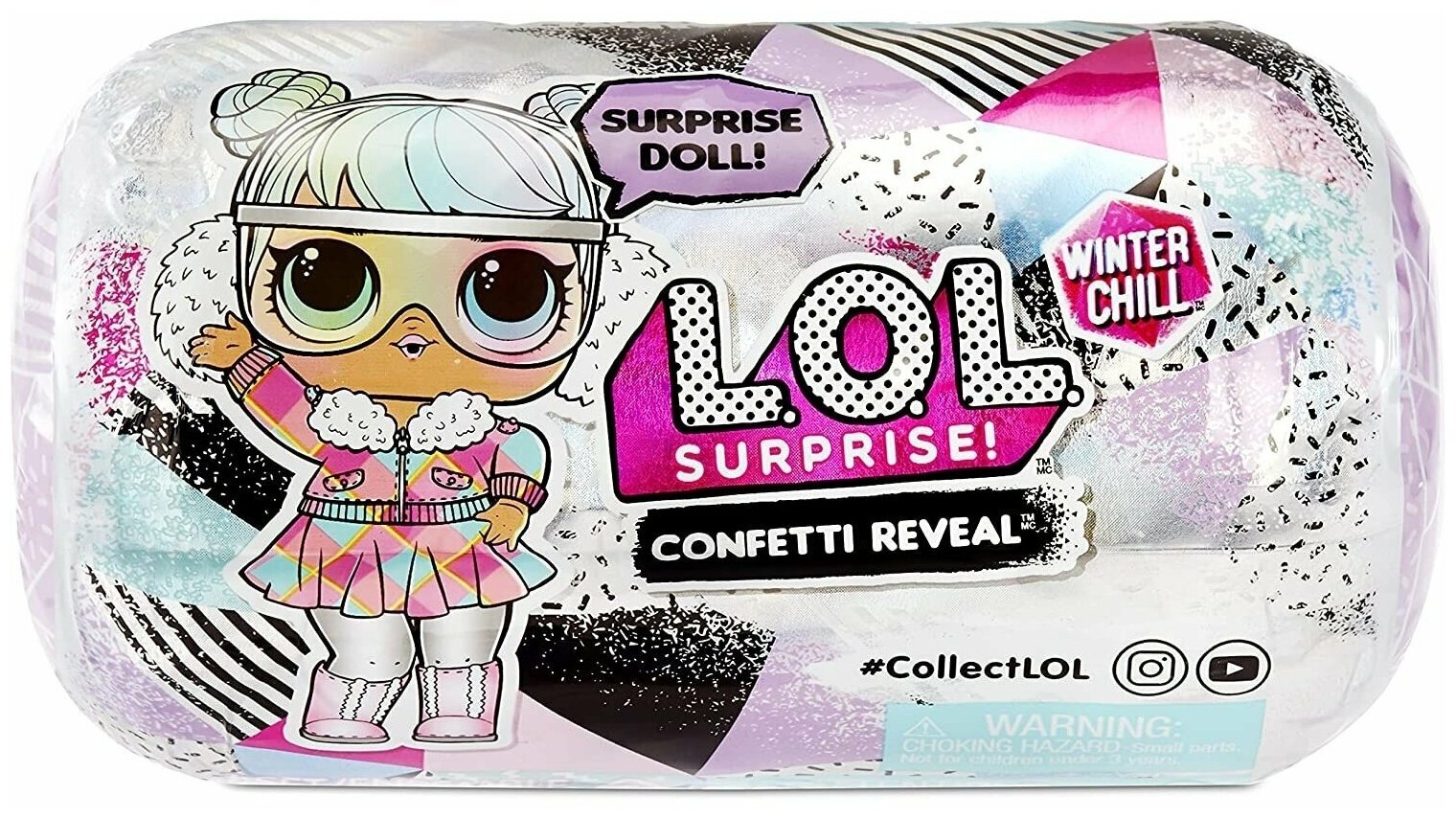 Кукла L.O.L. Surprise! Winter Chill Confetti Doll - Капсула с 15 сюрпризами и конфетти