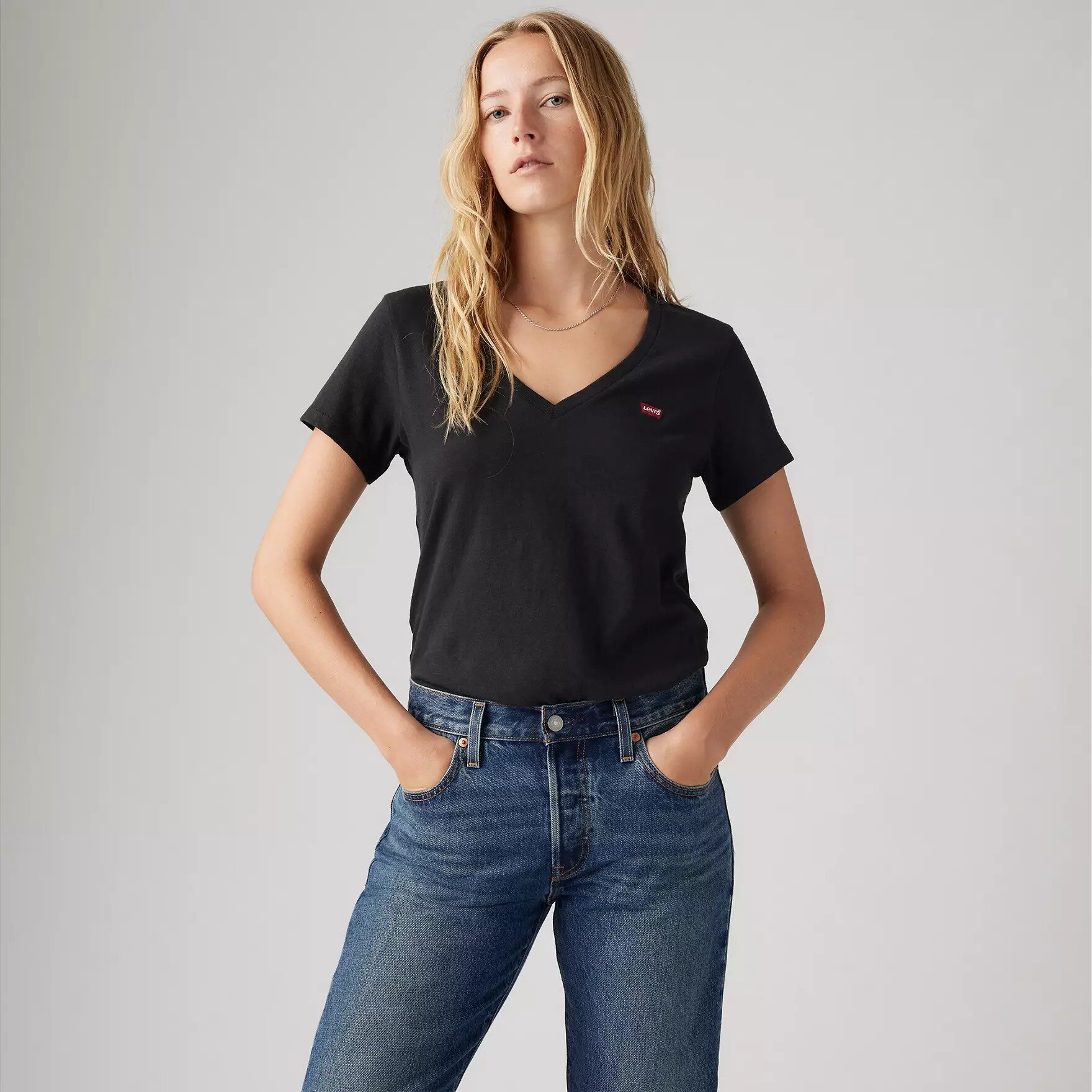 Футболка Levi's Perfect Slub, размер M, черный — фото 1