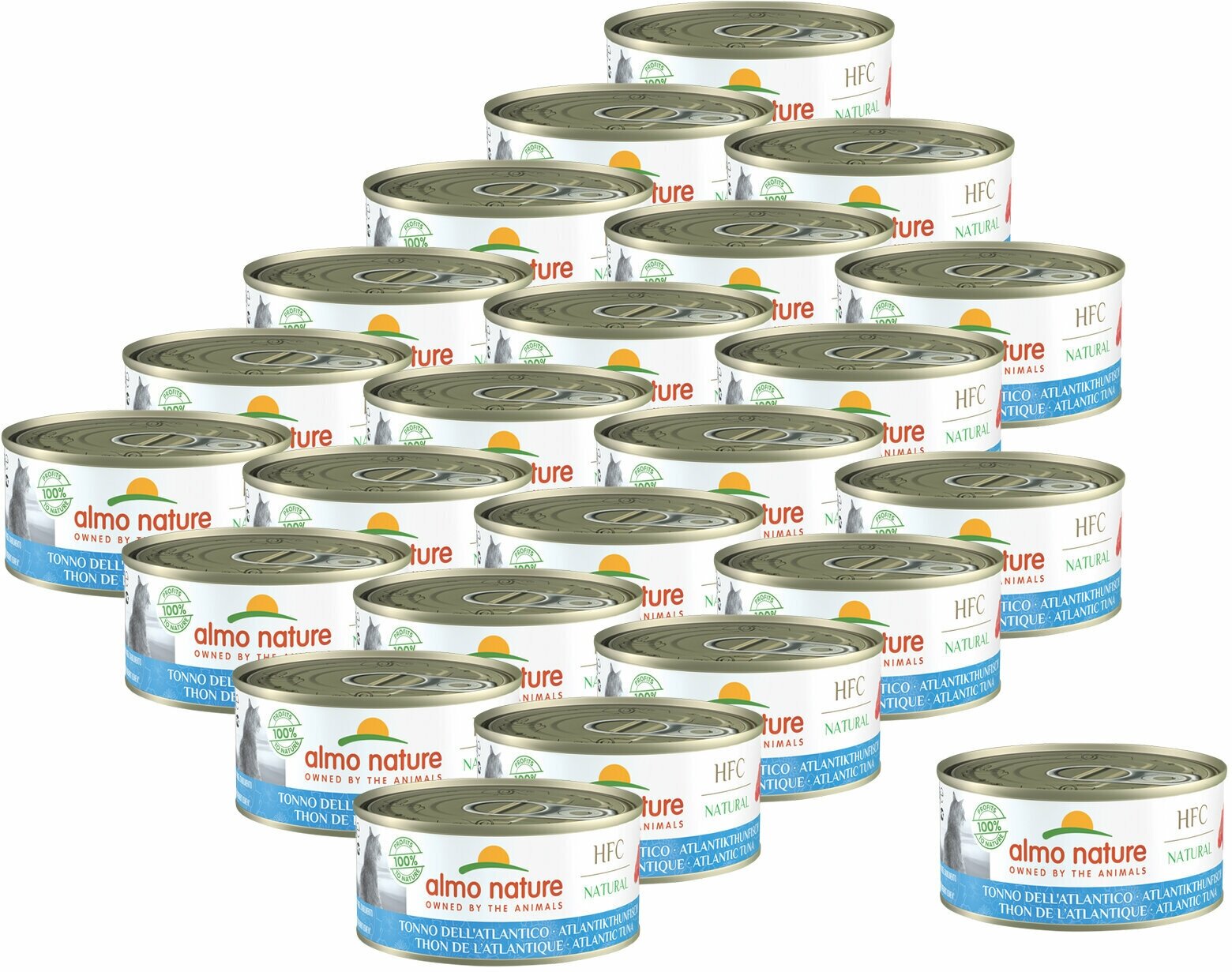 Almo Nature Консервы для кошек с Атлантическим Тунцом (Natural - Atlantic Tuna) 0,15 кг х 24 шт.