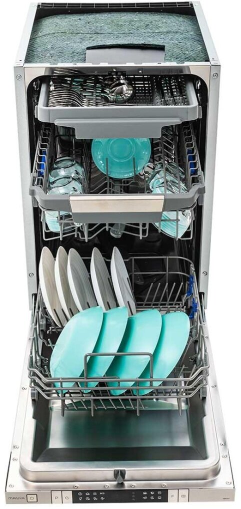 Встраиваемая посудомоечная машина Manya DB4102 invertor, автооткрывание, луч - фотография № 9