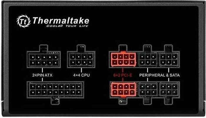 Блок питания THERMALTAKE Toughpower GF1 ARGB, 750Вт, 140мм, черный, retail [ps-tpd-0750f3fage-1] - фото №3