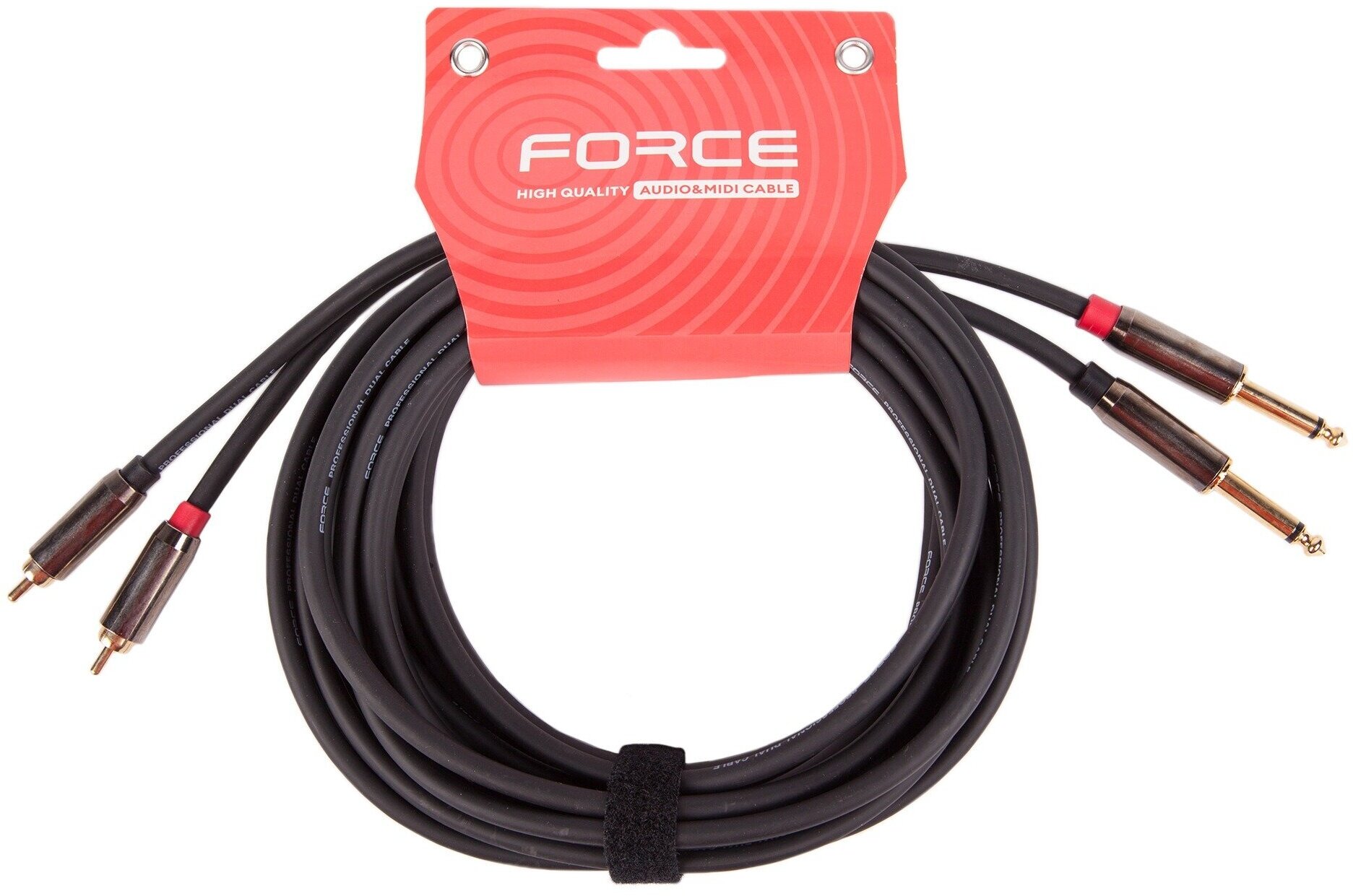 Кабель аудио 2xJack - 2xRCA FORCE FLC-37/4.5 4.5m