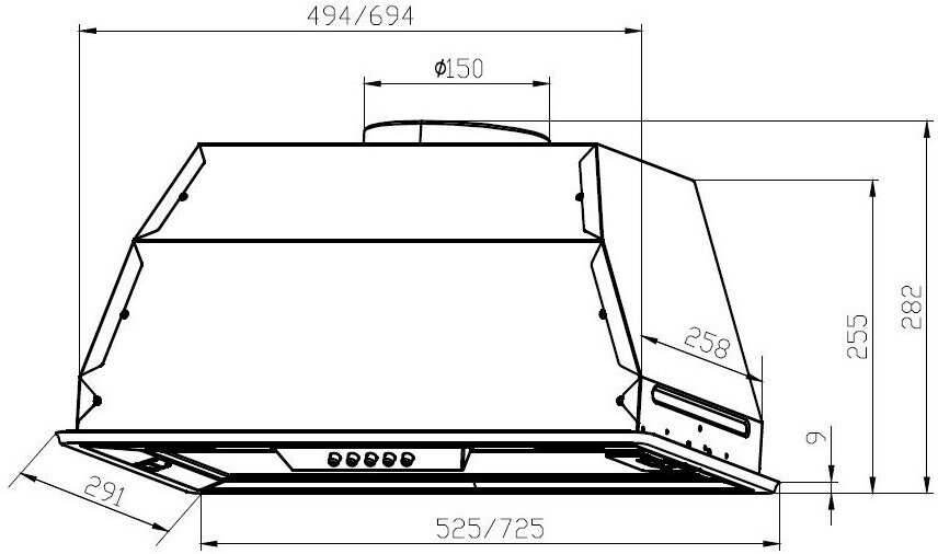 Кухонная вытяжка LEX GS BLOC P 600 BLACK - фотография № 3