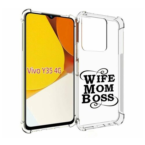 Чехол MyPads жена-мама-босс для Vivo Y35 4G 2022 / Vivo Y22 задняя-панель-накладка-бампер
