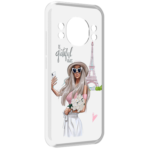 Чехол MyPads Селфи-в-Париже женский для Doogee S98 / S98 Pro задняя-панель-накладка-бампер