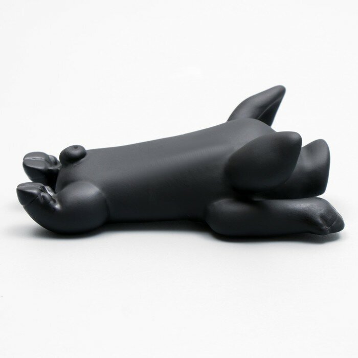 Игрушка пищащая "Буженина" для собак, 13 см, чёрная - фотография № 3