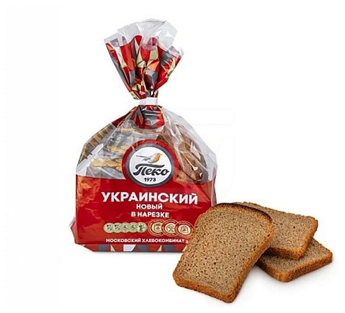 Хлеб украинский новый Пеко нарезка