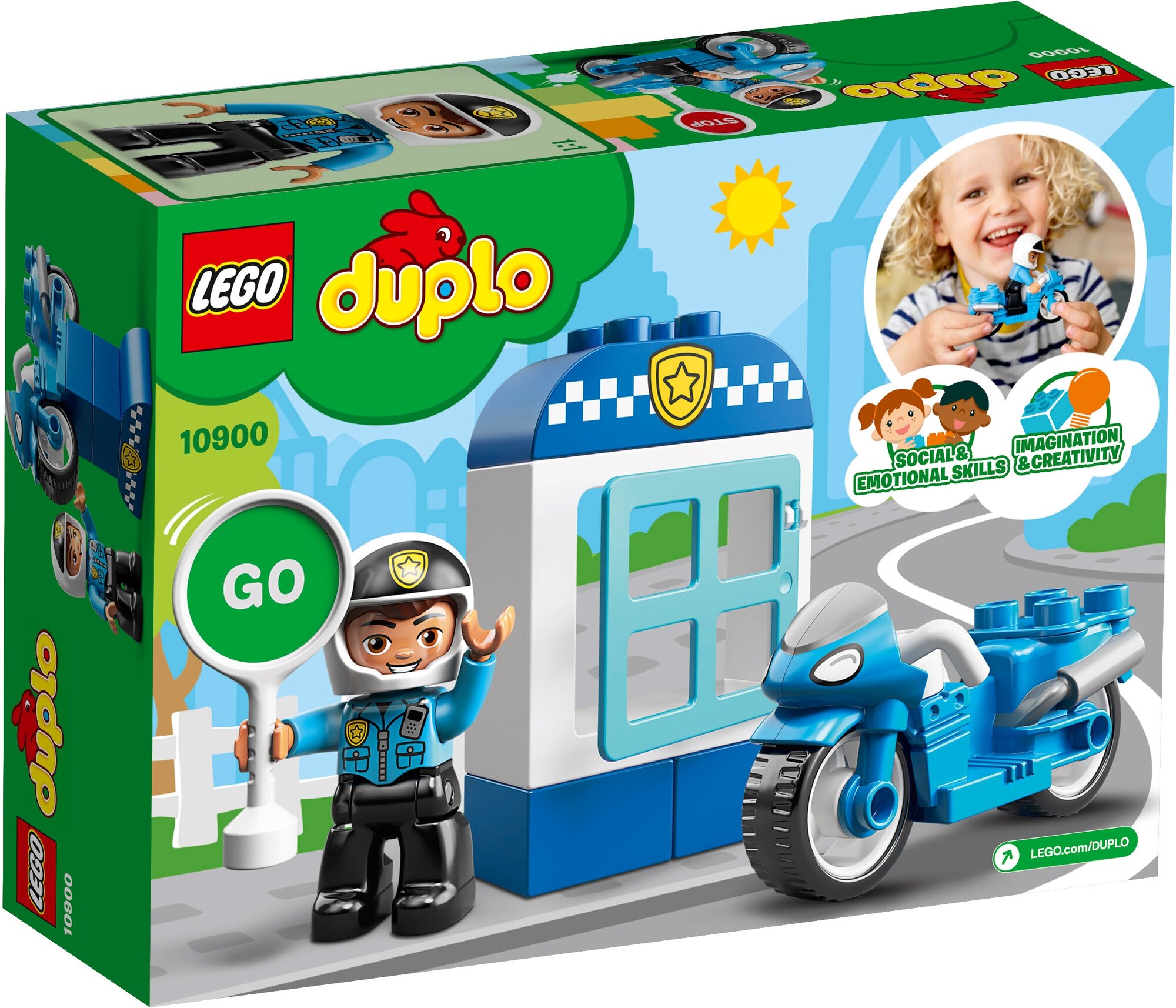 Lego Duplo Town 10900 Полицейский мотоцикл Конструктор - фото №20