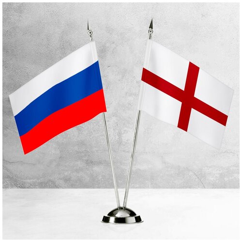 Настольные флаги России и Англии на пластиковой подставке под серебро настольные флаги россии и германии на пластиковой подставке под серебро