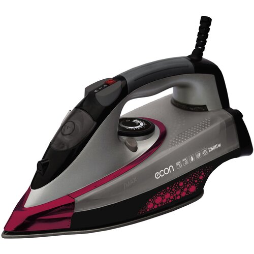 Утюг ECON ECO-BI2601 серокрасный 2600 Вт керамика автомат отключение паровой удар 160 гмин 282800₽