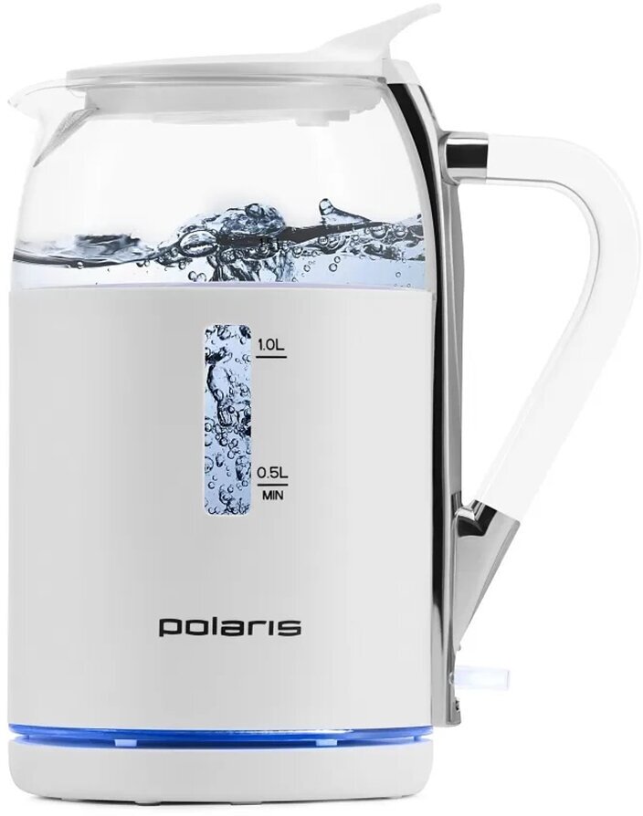 Стеклянный чайник электрический Polaris PWK 1563CGL Water Way Pro, 1,5 л