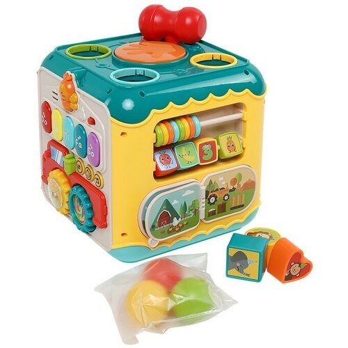 Развивающий игровой центр Everflo Activity Cube HS0460988, разноцветный