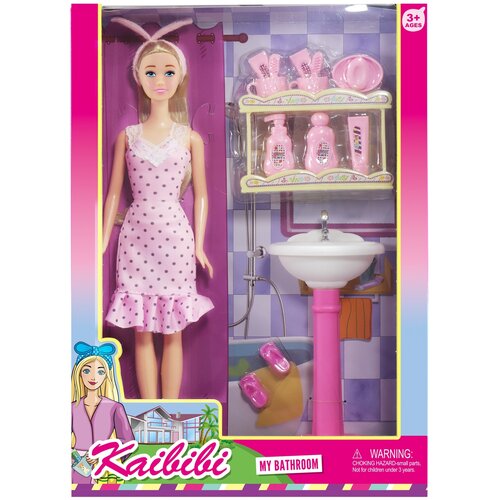 фото Кукла kaibibi 30 см моя ванная/кукла и игровой набор для ванной аксессуарами, 14 предметов