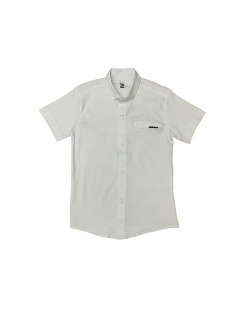 Школьная рубашка NJN, размер 128, белый