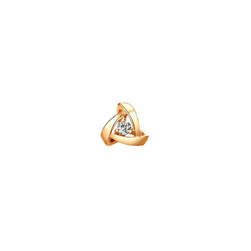 фото Подвеска из красного золота 585 пробы с бриллиантом oriental