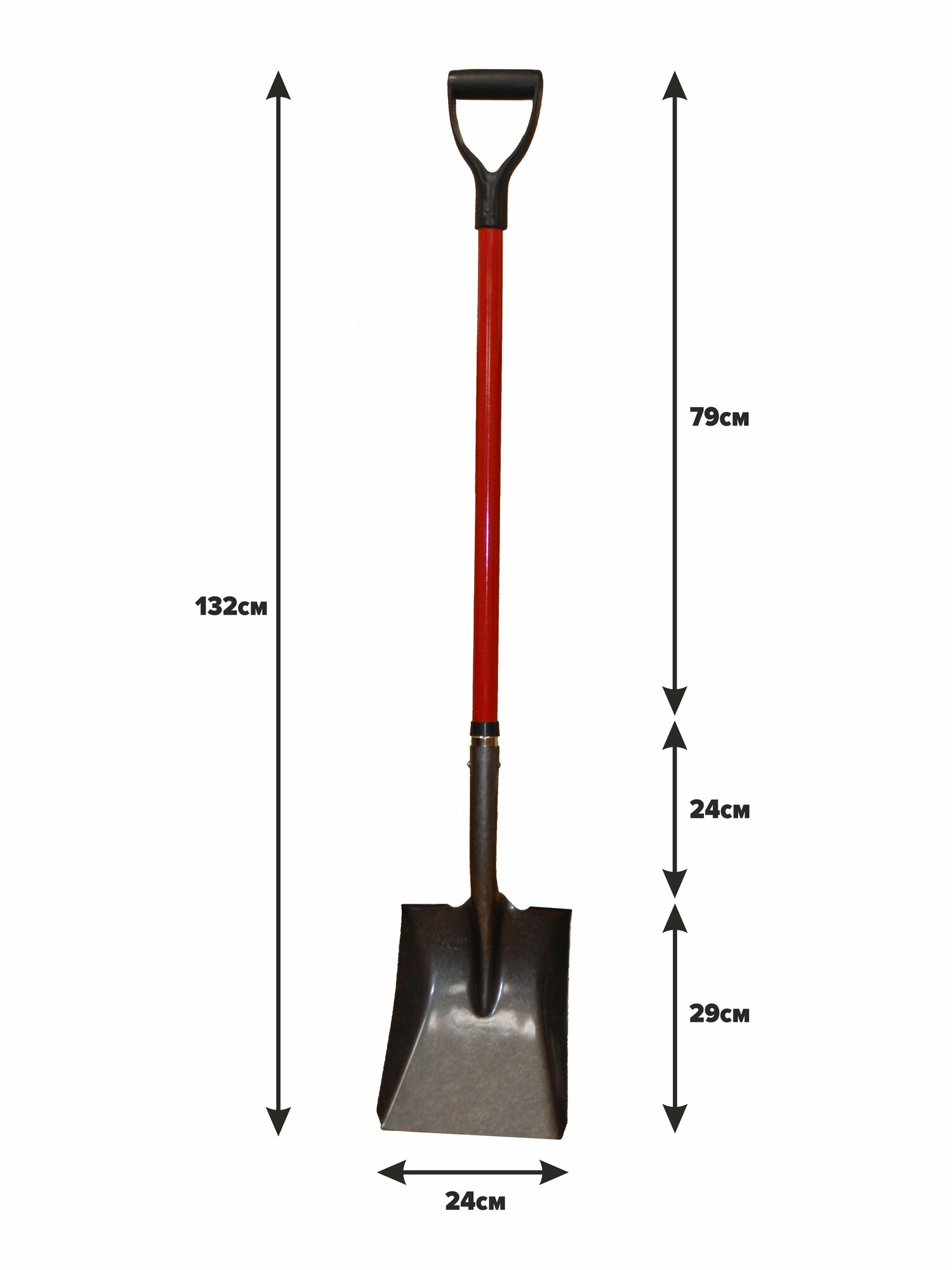 Лопата совковая S519FHD с фиберглассовым черенком - фотография № 7