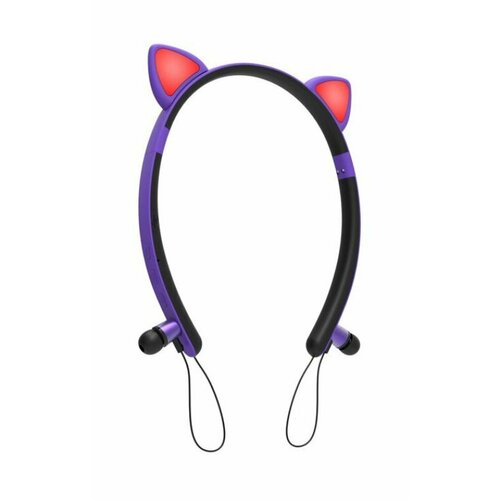 Беспроводные наушники кошачьи ушки CAT EAR ZW-29 / фиолетовые