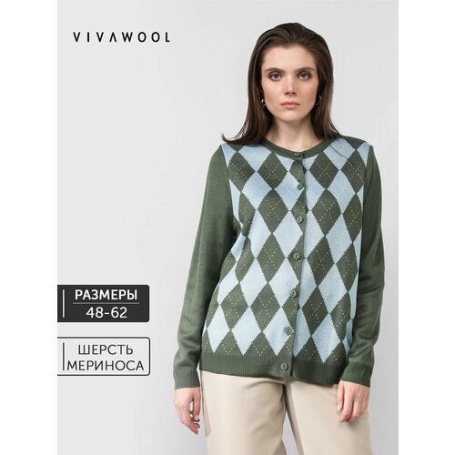 Пиджак VIVAWOOL, размер 48, зеленый