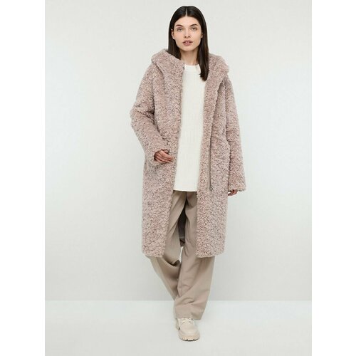 Пальто  ALEF зимнее, средней длины, размер 54, розовый