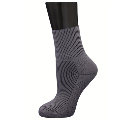 Женские носки ГРАНД средние, 5 пар, размер 25-27, серый